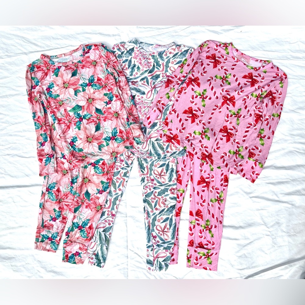 Posh Peanut Holiday Pajama bundle. Set of 3 size 5t-6t